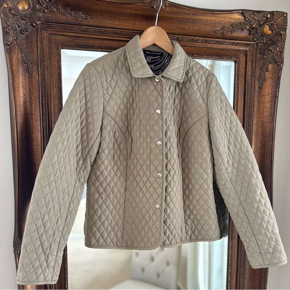 Briggs New York Quilted Tan Jacket